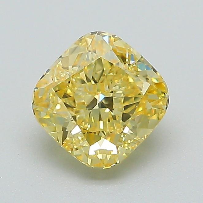 1.04 Ct. Fancy Intense Yellow Cushion Lab Grown Diamond