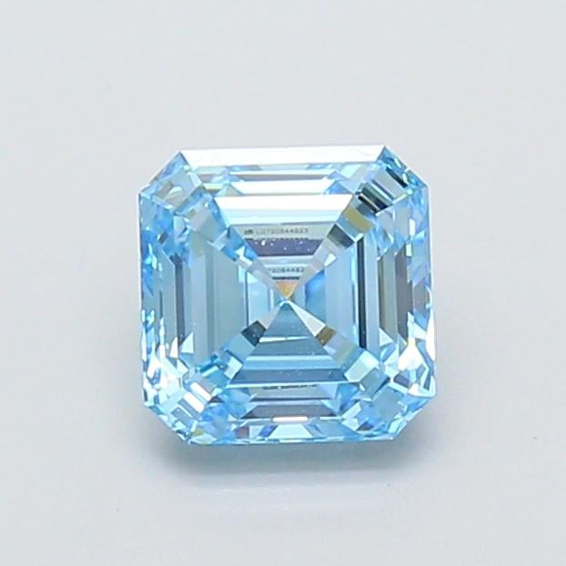 1.03 Ct. Fancy Vivid Blue Asscher Lab Grown Diamond