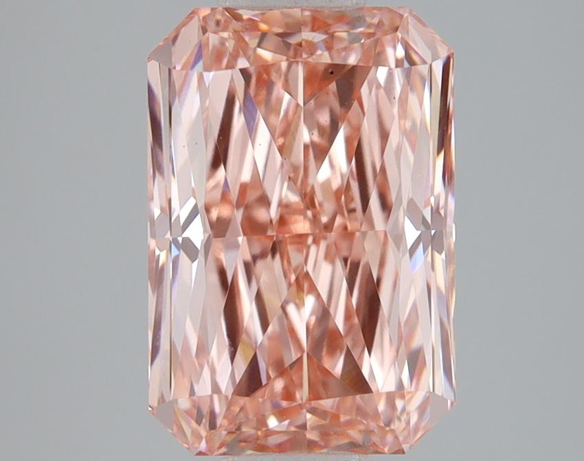 3.07 Ct. Fancy Vivid Pink Radiant Lab Grown Diamond