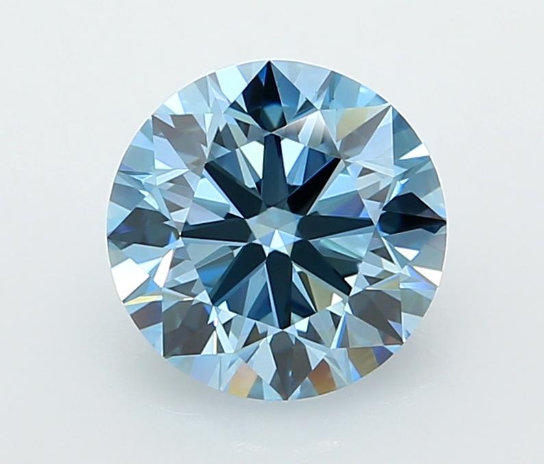 2.02 Ct. Fancy Vivid  Blue Round Lab Grown Diamond