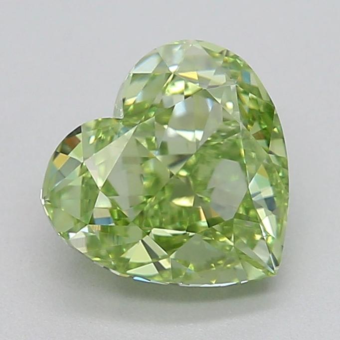 1.51 Ct. Fancy Intense Green Heart Lab Grown Diamond