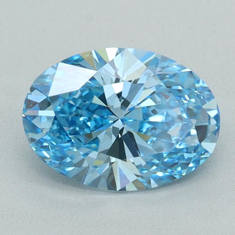 1.53 Ct. Fancy Vivid  Blue Oval Lab Grown Diamond