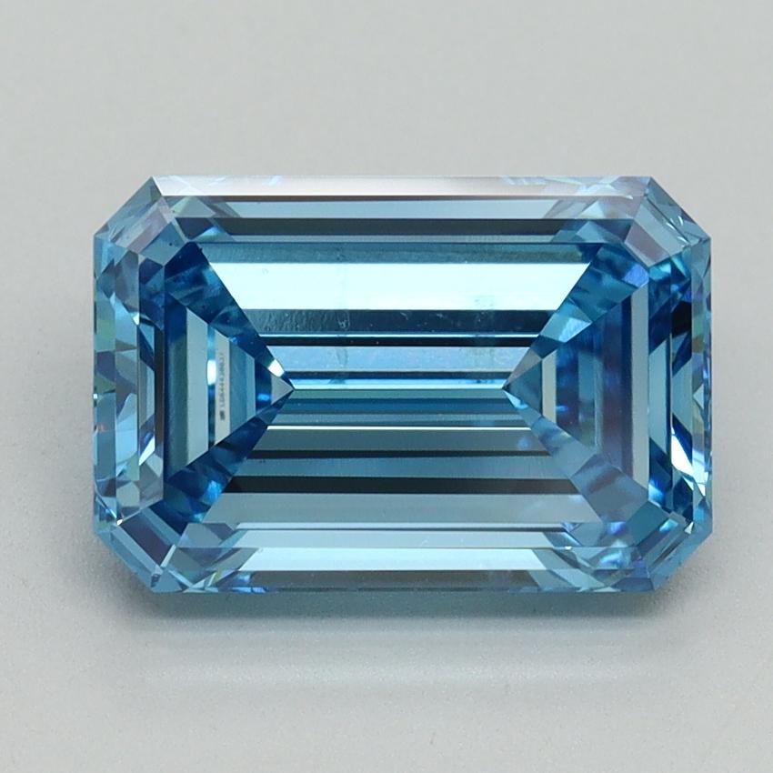 3.17 Ct. Fancy Vivid Blue Emerald Lab Grown Diamond