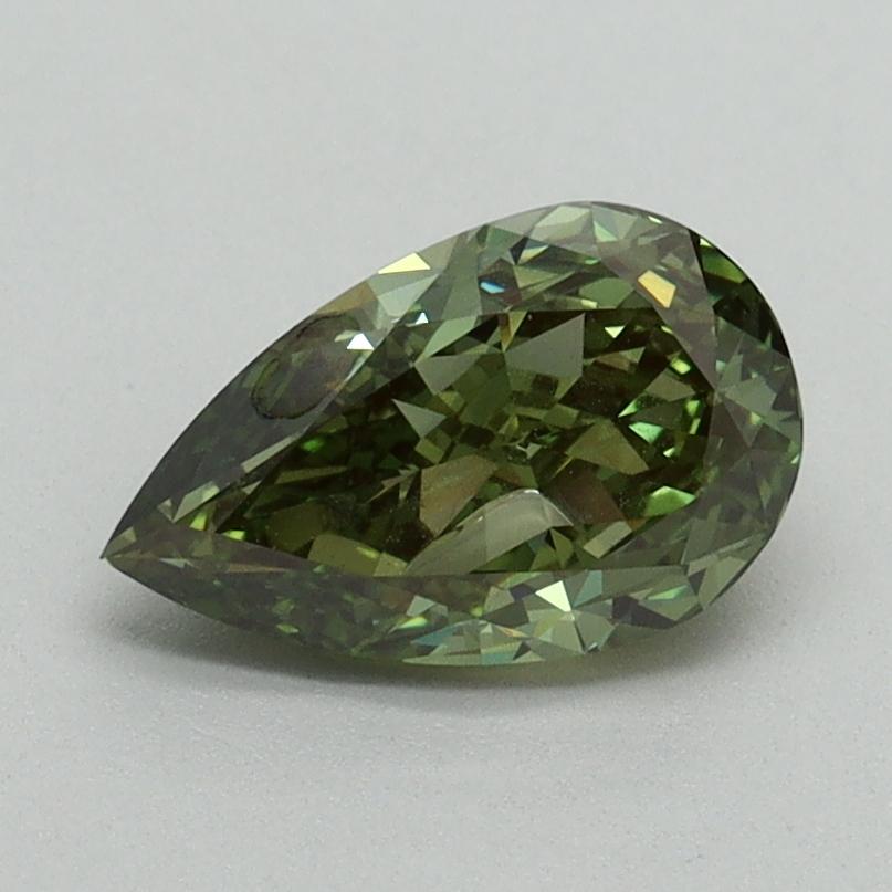 1.04 Ct. Fancy Vivid Green Pear Lab Grown Diamond