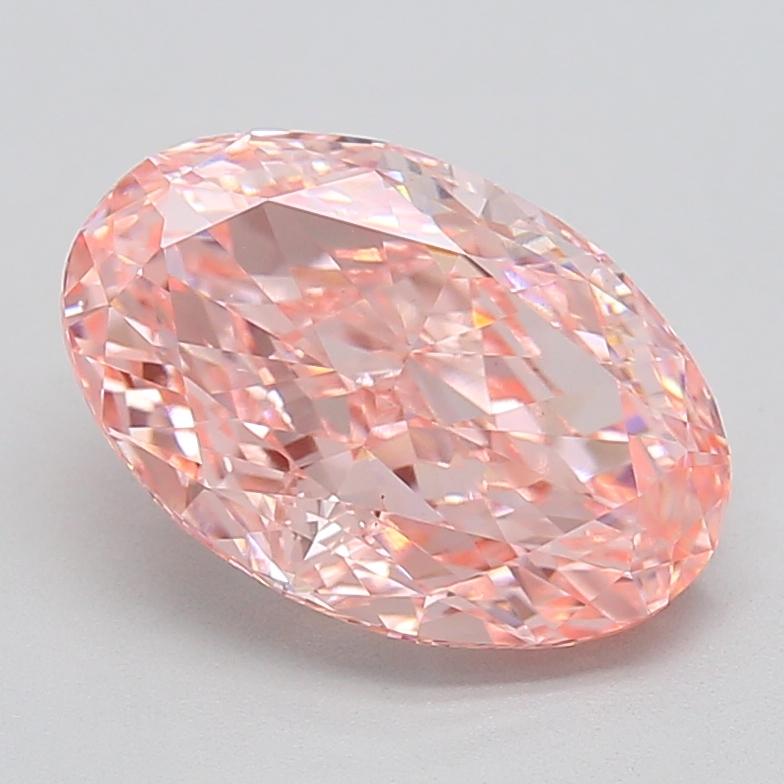 3.10 Ct. Fancy Vivid  Pink Oval Lab Grown Diamond