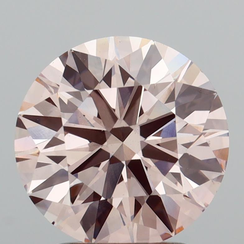 2.50 Ct. Fancy Brownish Pink Round Lab Grown Diamond