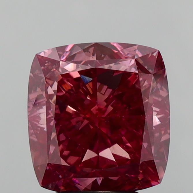 5.35 Ct. Fancy Vivid  Pink Cushion Lab Grown Diamond