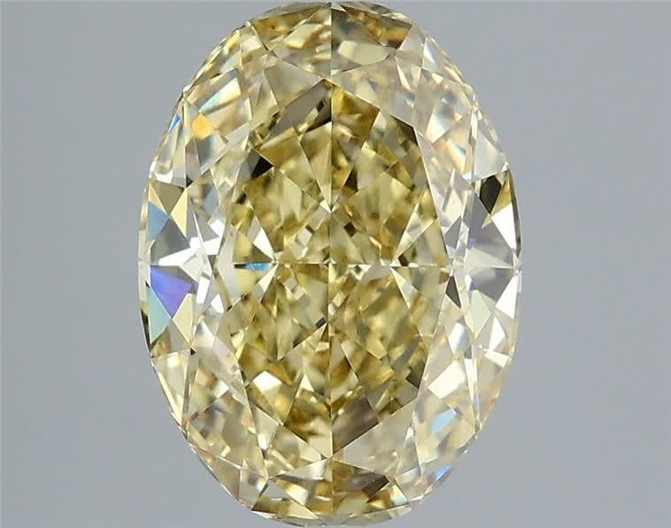 2.62 Ct. Fancy  Yellow Oval Lab Grown Diamond