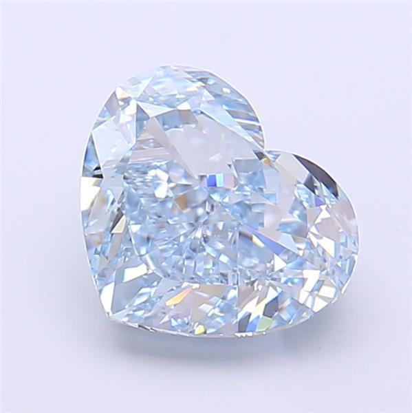 2.54 Ct. Fancy Vivid  Blue Heart Lab Grown Diamond