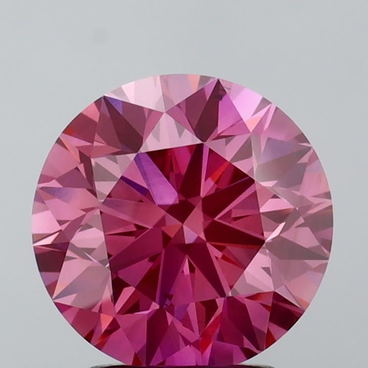 2.52 Ct. Fancy Vivid Pink Round Lab Grown Diamond