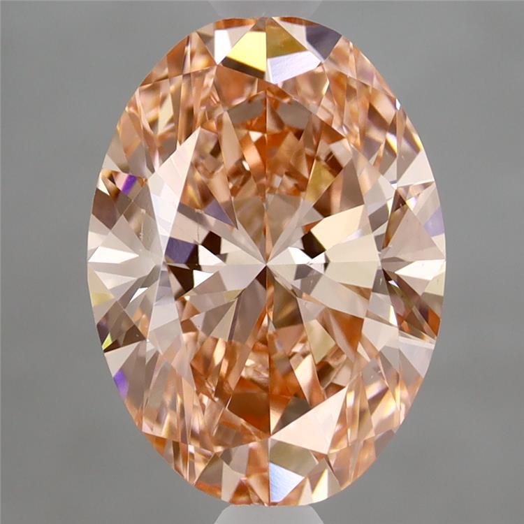 3.01 Ct. Fancy Vivid  Pink Oval Lab Grown Diamond