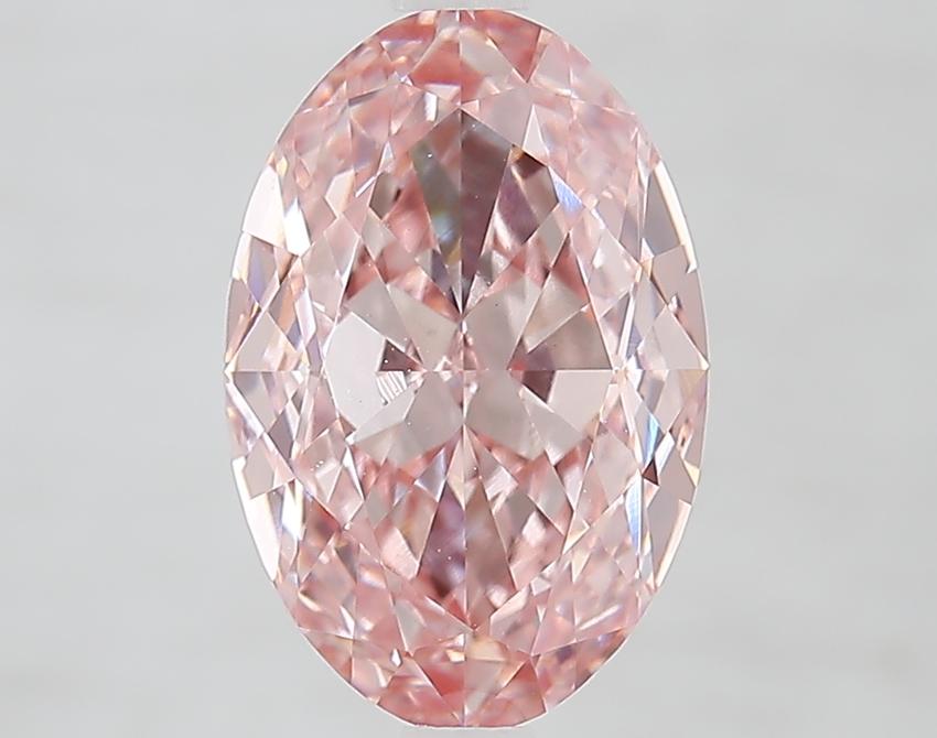3.82 Ct. Fancy Vivid Pink Oval Lab Grown Diamond
