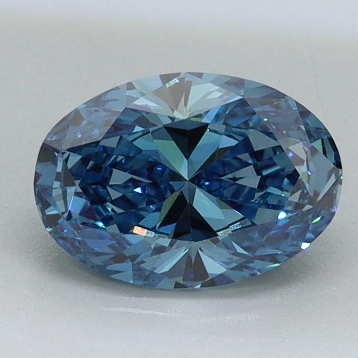 1.01 Ct. Fancy Vivid Blue Oval Lab Grown Diamond
