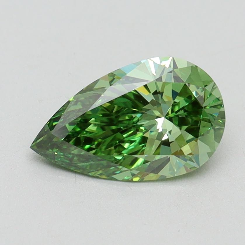 1.01 Ct. Fancy Vivid Green Pear Lab Grown Diamond