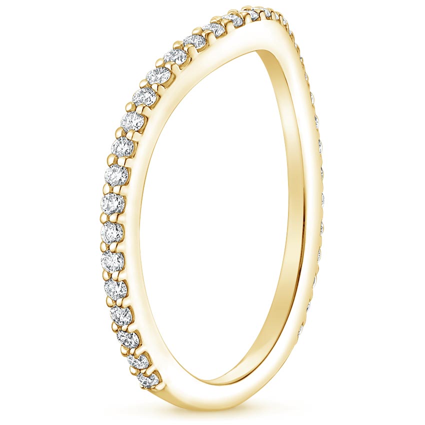 18K Yellow Gold Luxe Curved Diamond Ring (1/4 ct. tw.), large side view