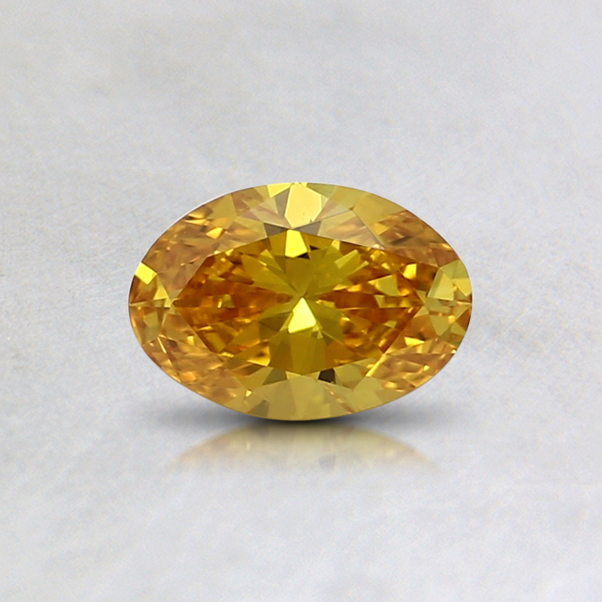 0.36 Ct. Fancy Vivid Orange-Yellow Oval Lab Grown Diamond