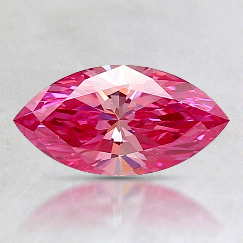 0.79 Ct. Fancy Vivid Purplish Pink Marquise Lab Grown Diamond