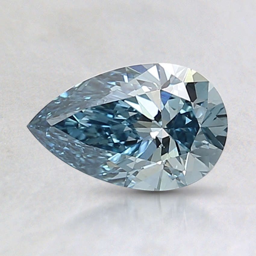 0.80 Ct. Fancy Intense Blue Pear Lab Created Diamond