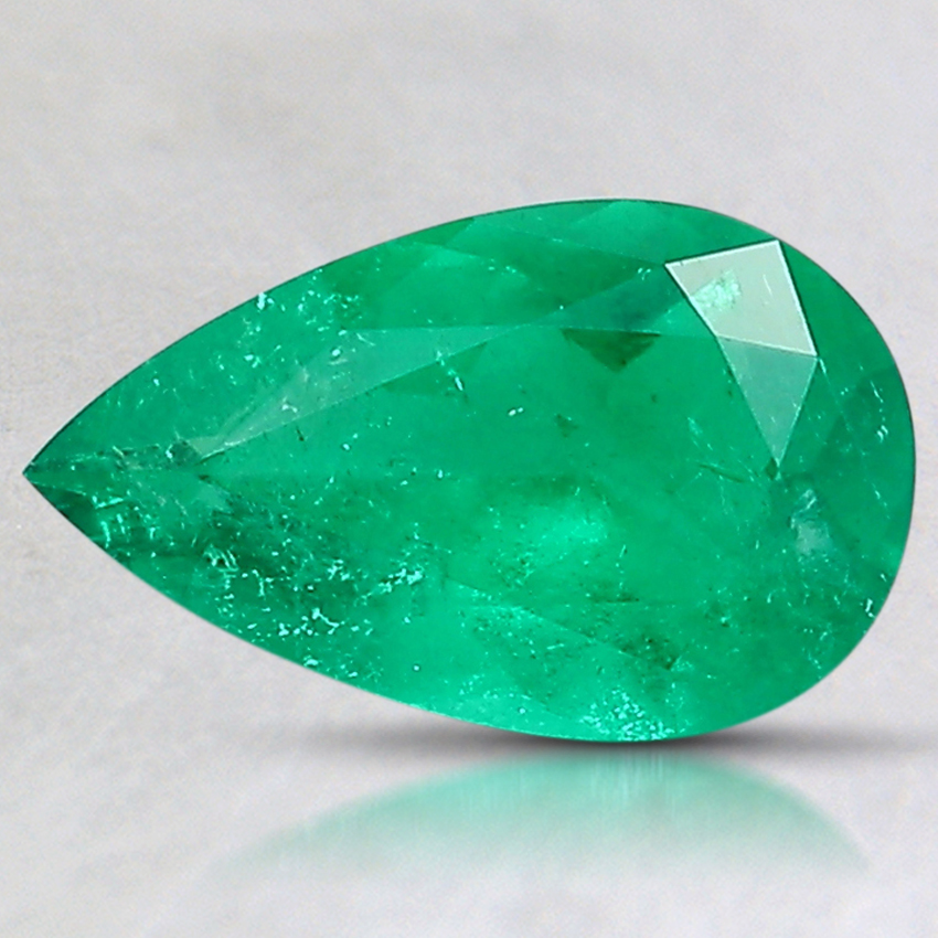 9.6x5.9mm Pear Colombian Emerald
