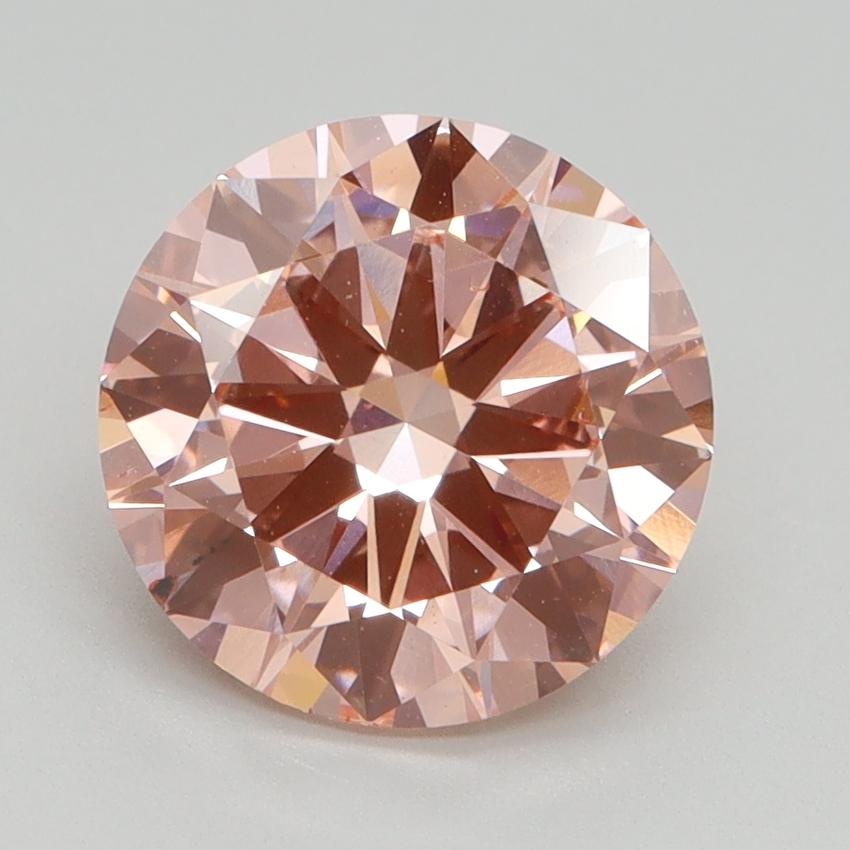 2.50 Ct. Fancy Intense Pink Round Lab Grown Diamond
