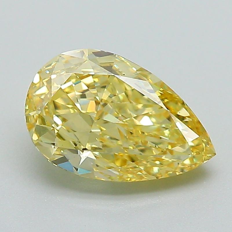1.72 Ct. Fancy Intense Yellow Pear Lab Grown Diamond
