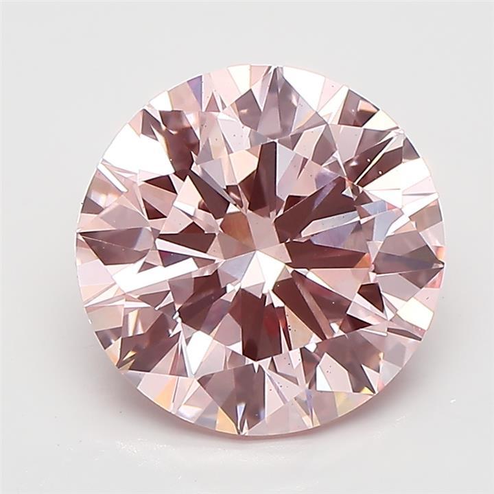 5.01 Ct. Fancy Vivid Pink Round Lab Grown Diamond