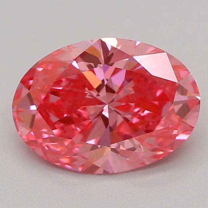 0.72 Ct. Fancy Vivid Pink Oval Lab Grown Diamond
