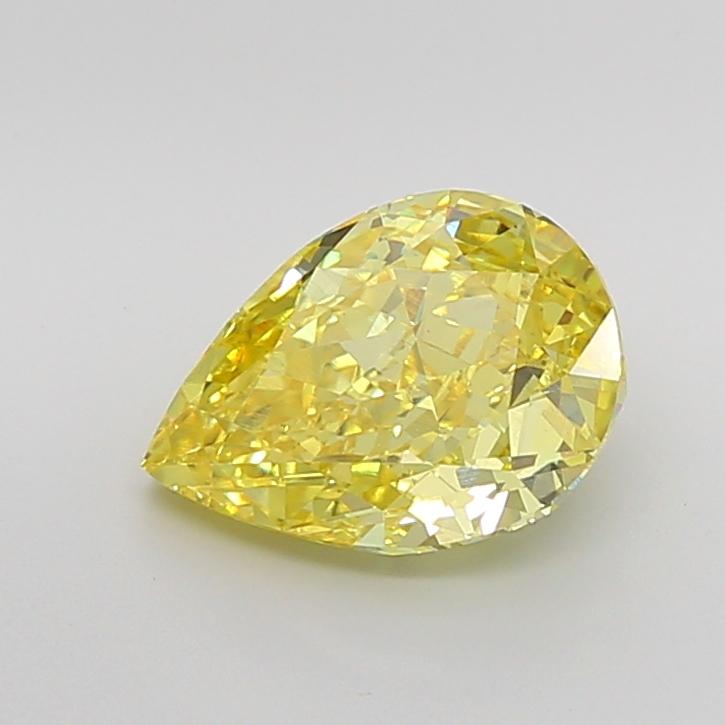 3.53 Ct. Fancy Vivid Yellow Pear Lab Grown Diamond