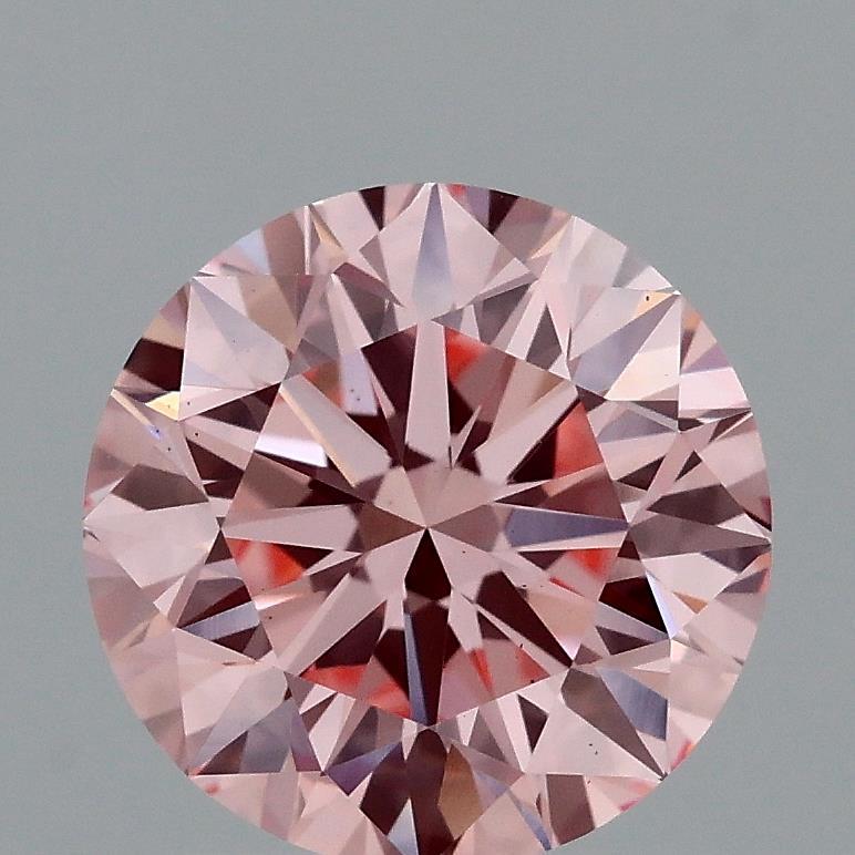 1.55 Ct. Fancy Vivid Pink Round Lab Grown Diamond