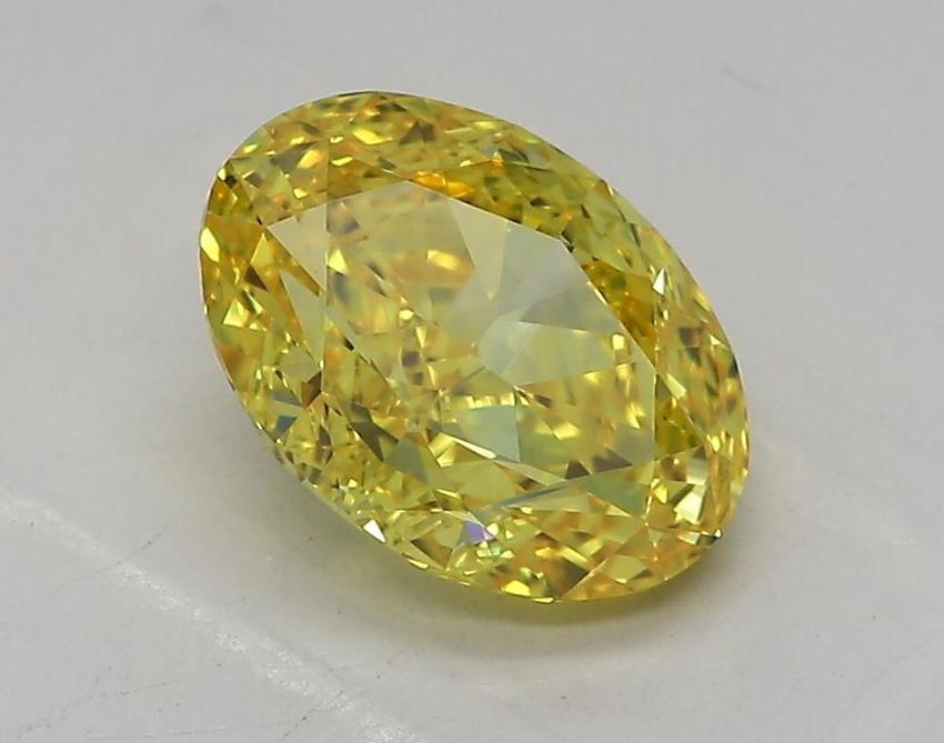1.52 Ct. Fancy Vivid Yellow Oval Lab Grown Diamond