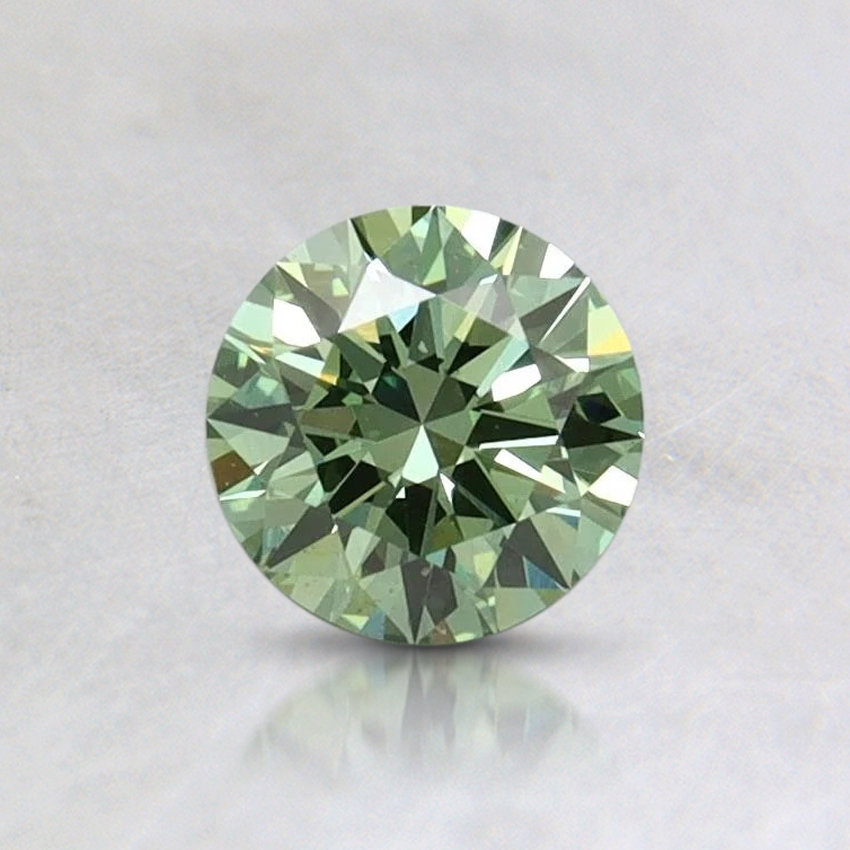 0.52 Ct. Fancy Vivid Green Round Lab Grown Diamond