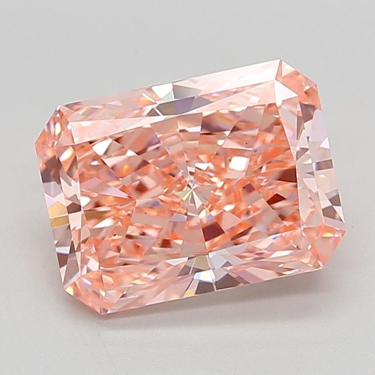 4.04 Ct. Fancy Vivid  Pink Radiant Lab Grown Diamond