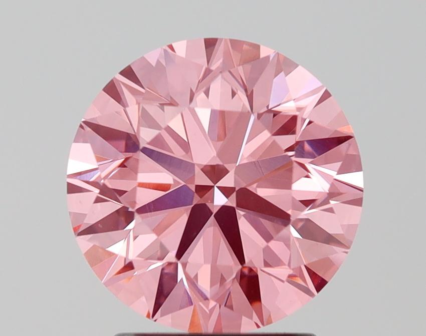2.00 Ct. Fancy Vivid Pink Round Lab Grown Diamond