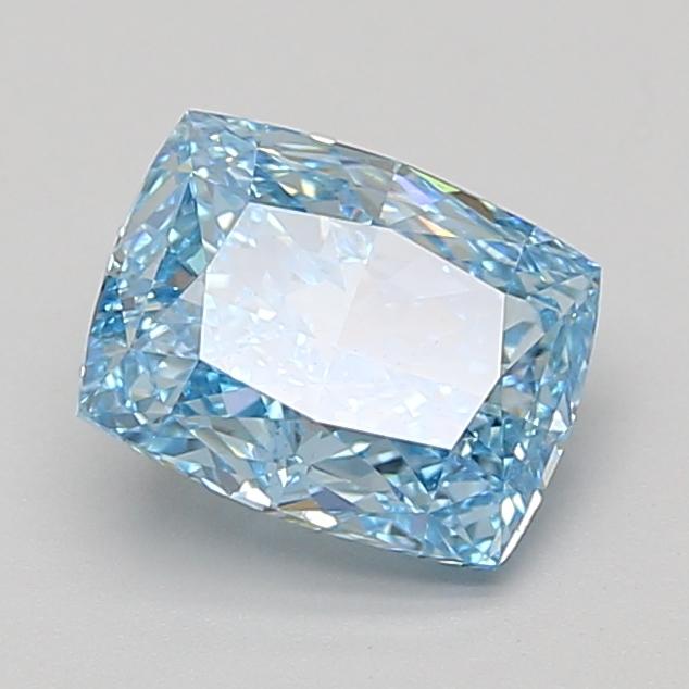 2.07 Ct. Fancy Vivid Blue Cushion Lab Grown Diamond