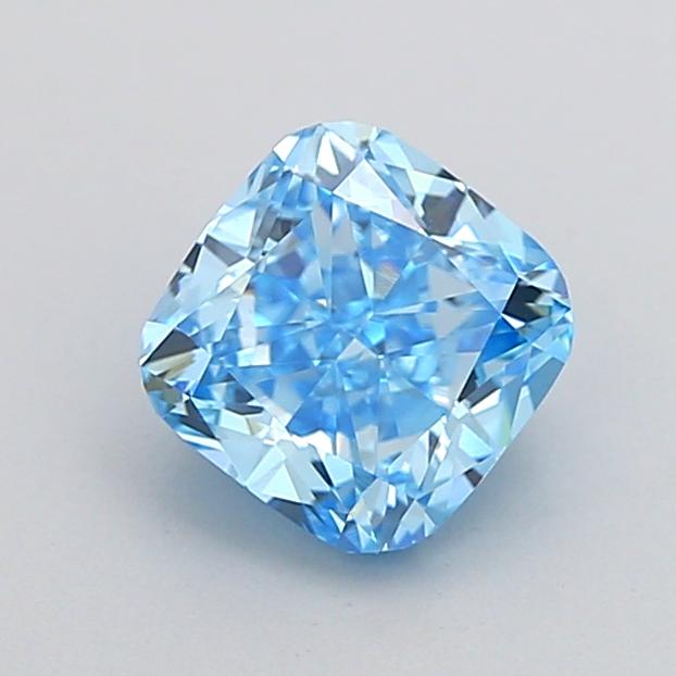 1.01 Ct. Fancy Vivid Blue Cushion Lab Grown Diamond
