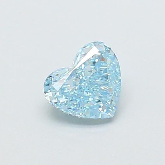 0.49 Ct. Fancy Intense  Blue Heart Lab Grown Diamond