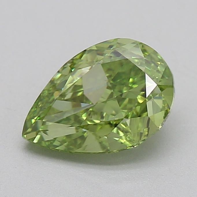 1.07 Ct. Fancy Vivid  Green Pear Lab Grown Diamond