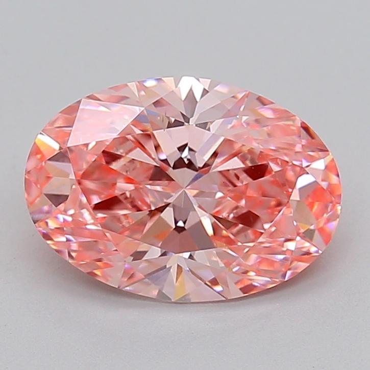 3.05 Ct. Fancy Vivid  Pink Oval Lab Grown Diamond