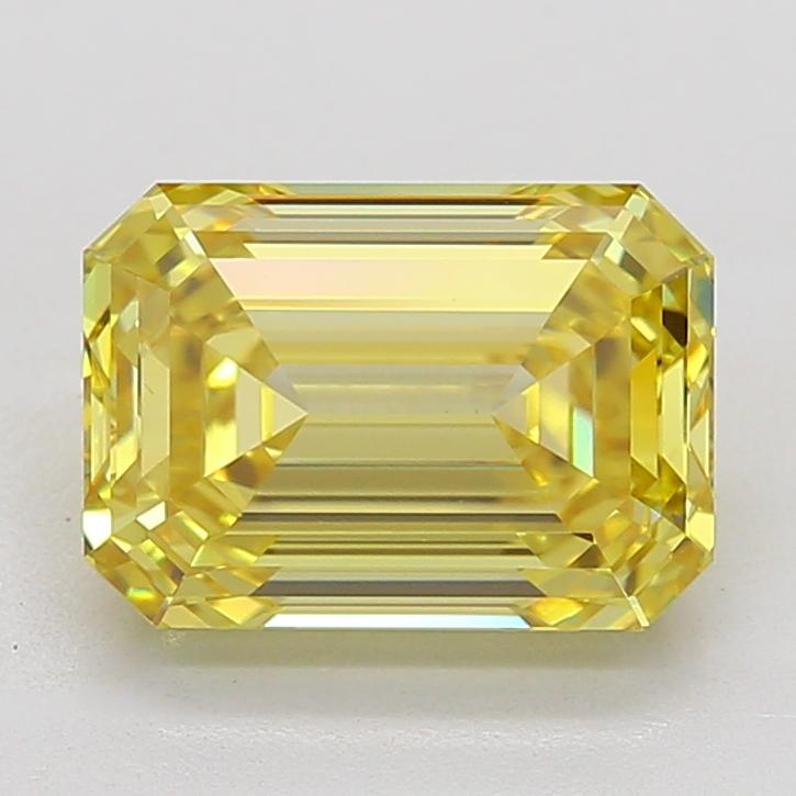 3.57 Ct. Fancy Intense Yellow Emerald Lab Grown Diamond