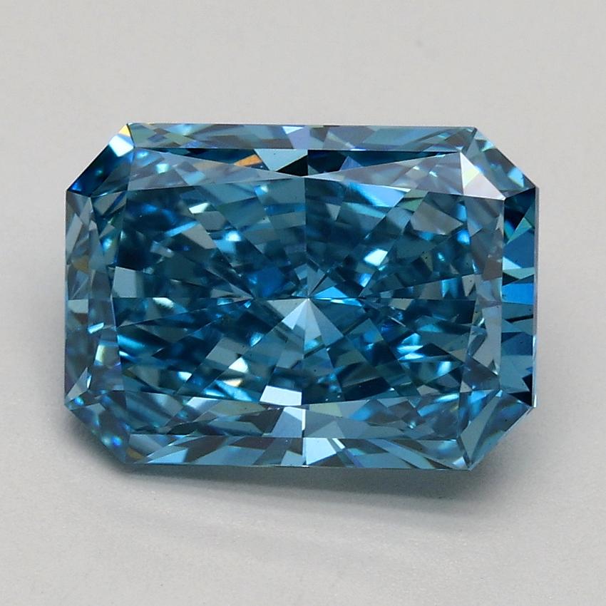 2.36 Ct. Fancy Vivid Blue Radiant Lab Grown Diamond