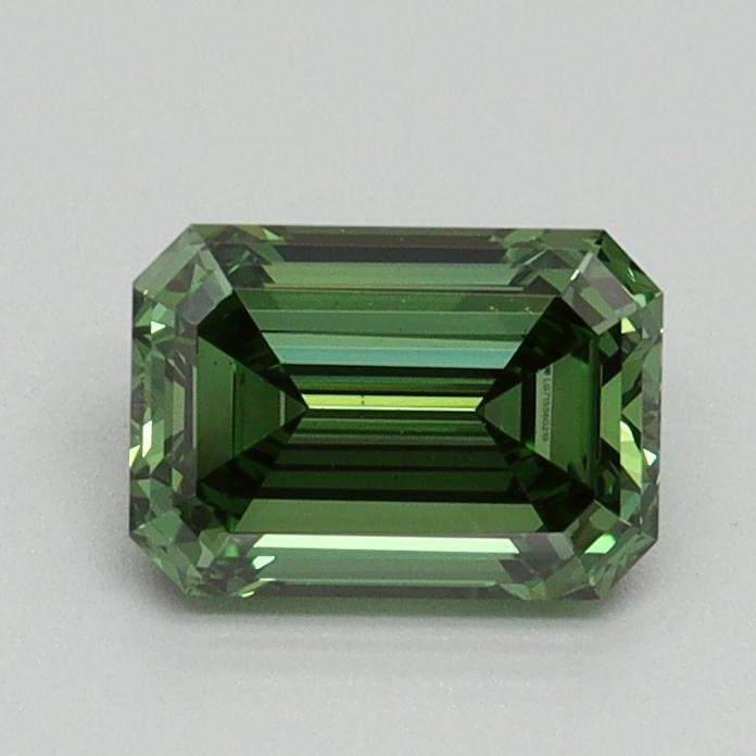 0.90 Ct. Fancy Vivid Pacific Green Emerald Lab Grown Diamond