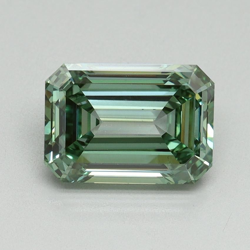 2.55 Ct. Fancy Vivid Green Emerald Lab Grown Diamond