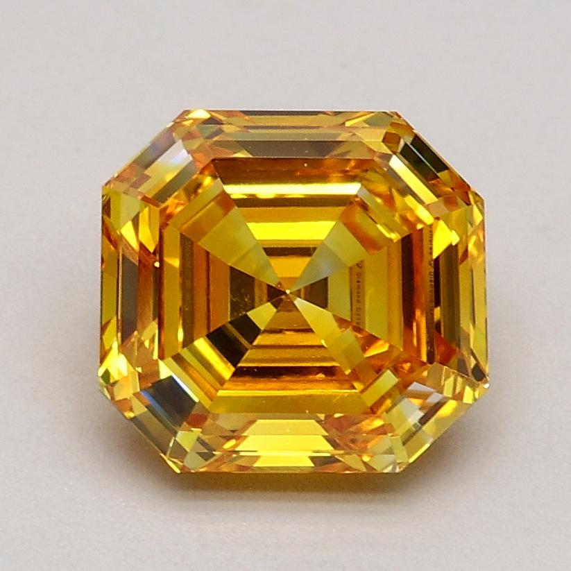 1.42 Ct. Fancy Vivid Yellowish Orange Emerald Lab Grown Diamond