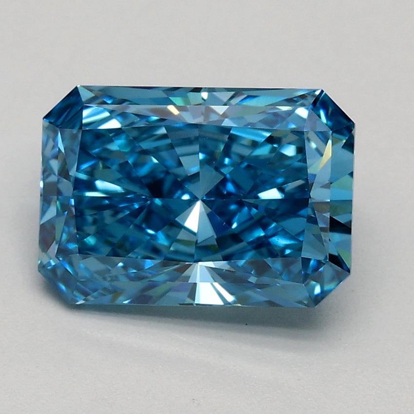1.54 Ct. Fancy Vivid Blue Radiant Lab Grown Diamond