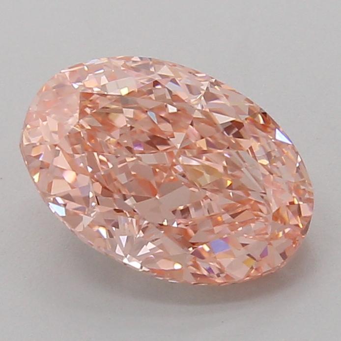 3.01 Ct. Fancy Vivid Pink Oval Lab Grown Diamond