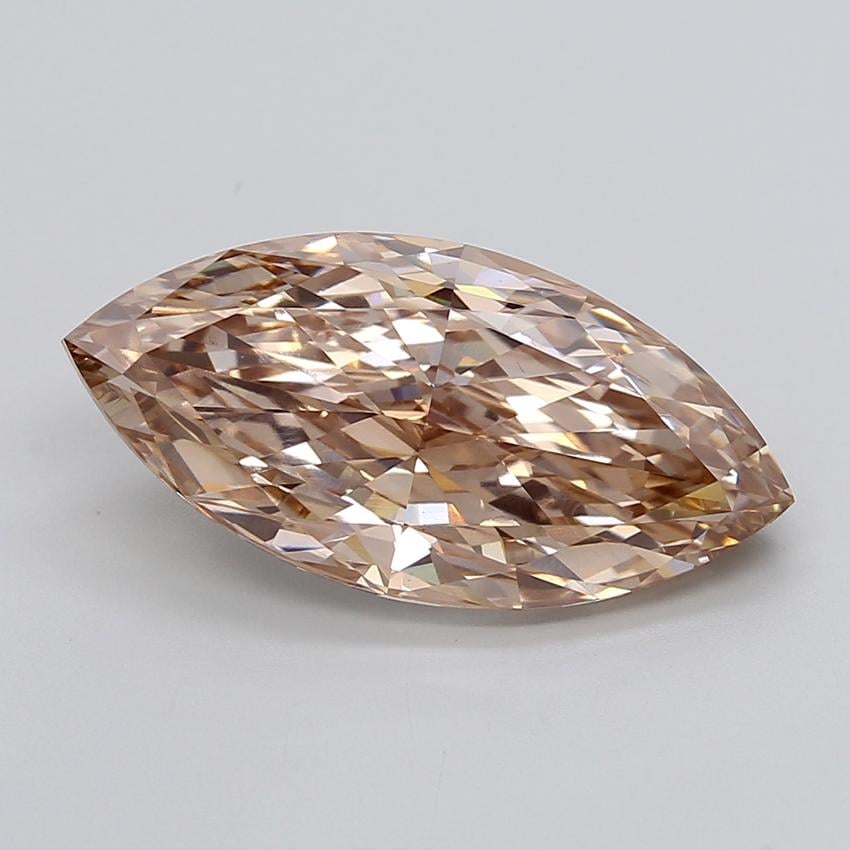 7.05 Ct. Very Light  Brown Marquise Lab Grown Diamond