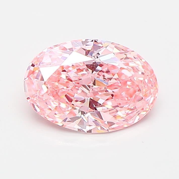 0.95 Ct. Fancy Vivid Pink Oval Lab Grown Diamond