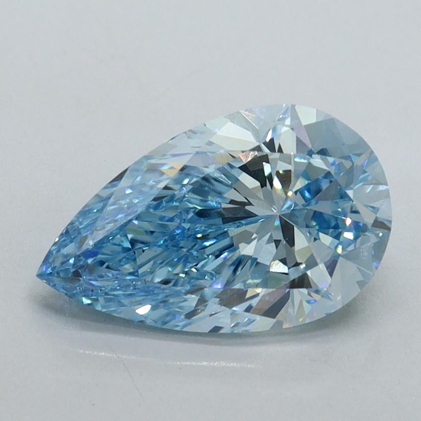 2.00 Ct. Fancy Vivid Malibu Blue Pear Lab Grown Diamond