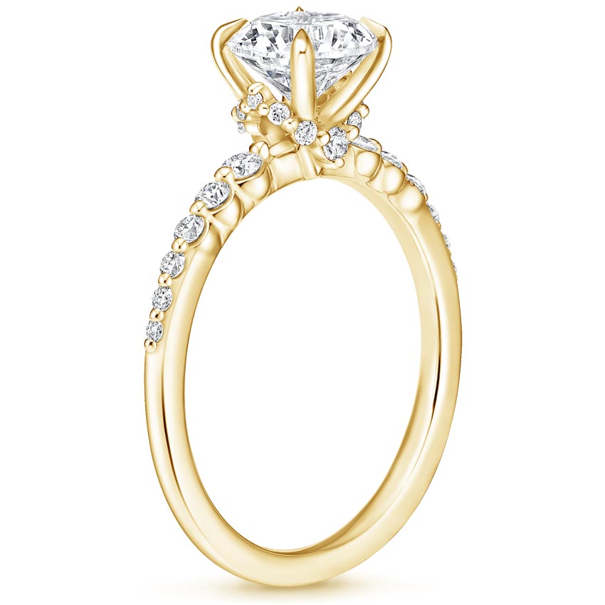 18K Yellow Gold Addison Diamond Ring, large side view