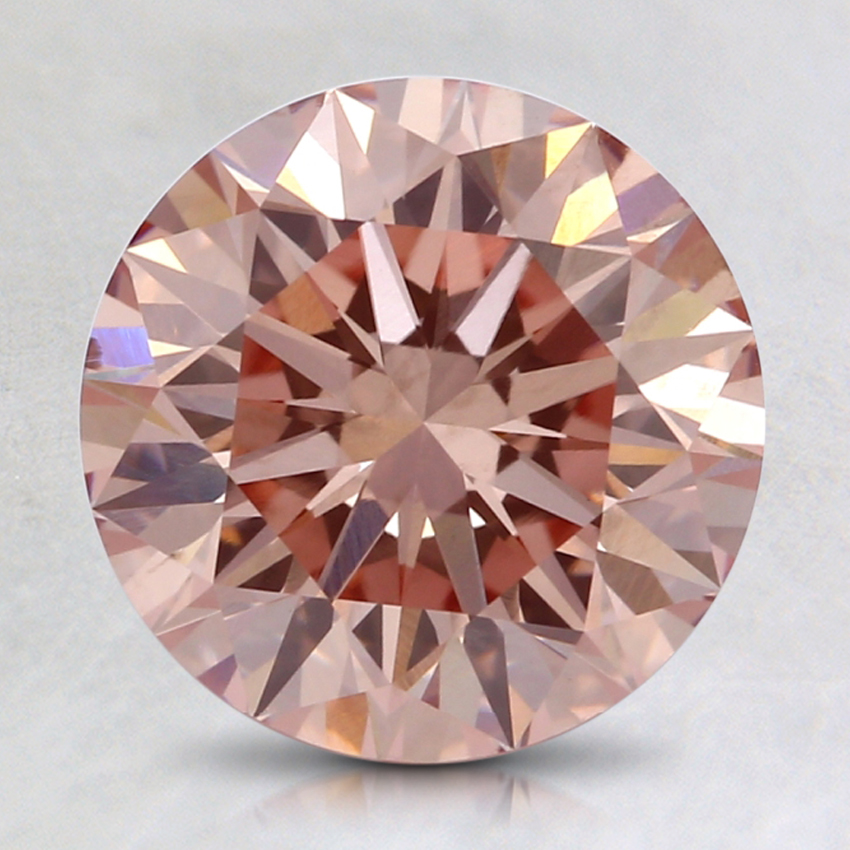 2.13 Ct. Fancy Light Orangy Pink Round Lab Grown Diamond